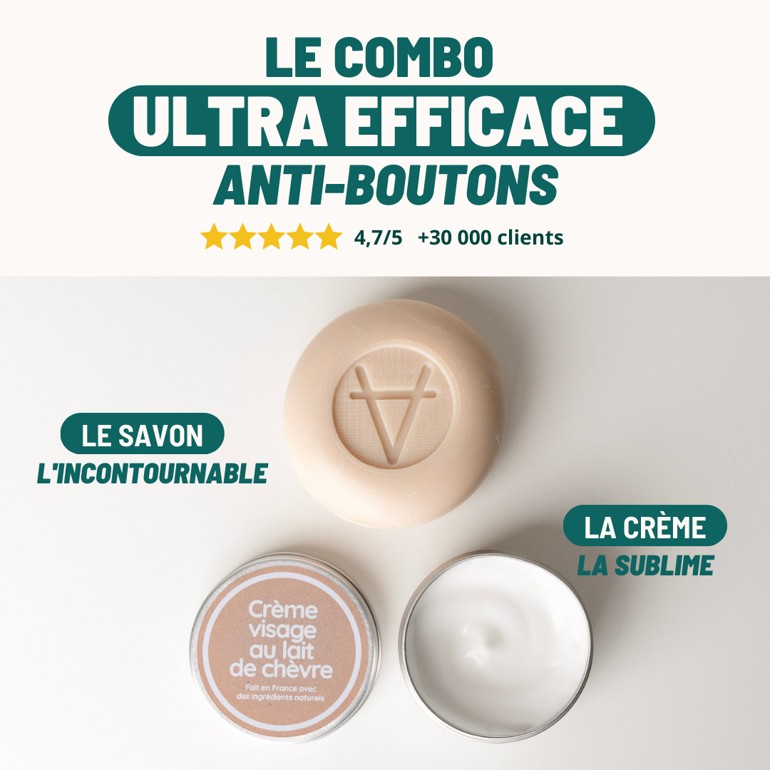 Le kit anti-boutons : le savon et sa crème visage